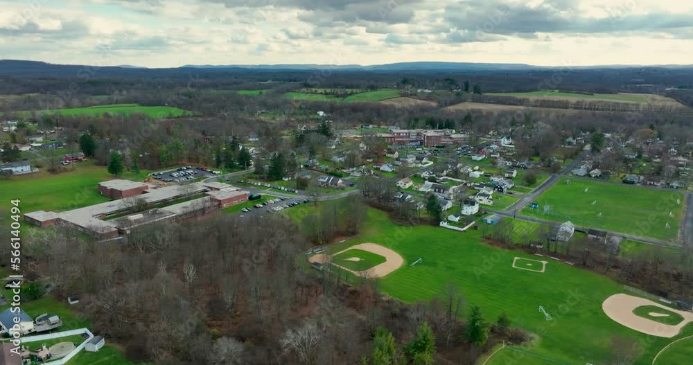 11-17-2022, Afternoon aerial video of the area surrounding the hamlet of Wallkill, Town of Shawangunk, NY, USA 11-17-2022, Afternoon aerial video of the area surrounding the hamlet of Wallkill, Town of Shawangunk, NY, USA
