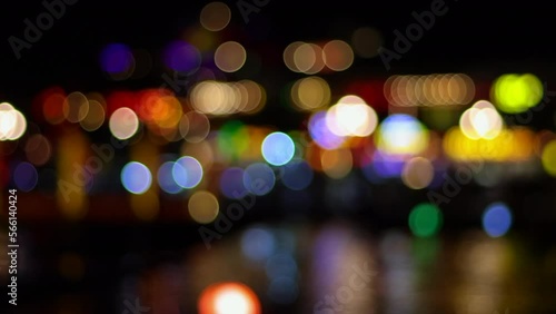 Wallpaper Mural Night light bokeh, 4k video Torontodigital.ca