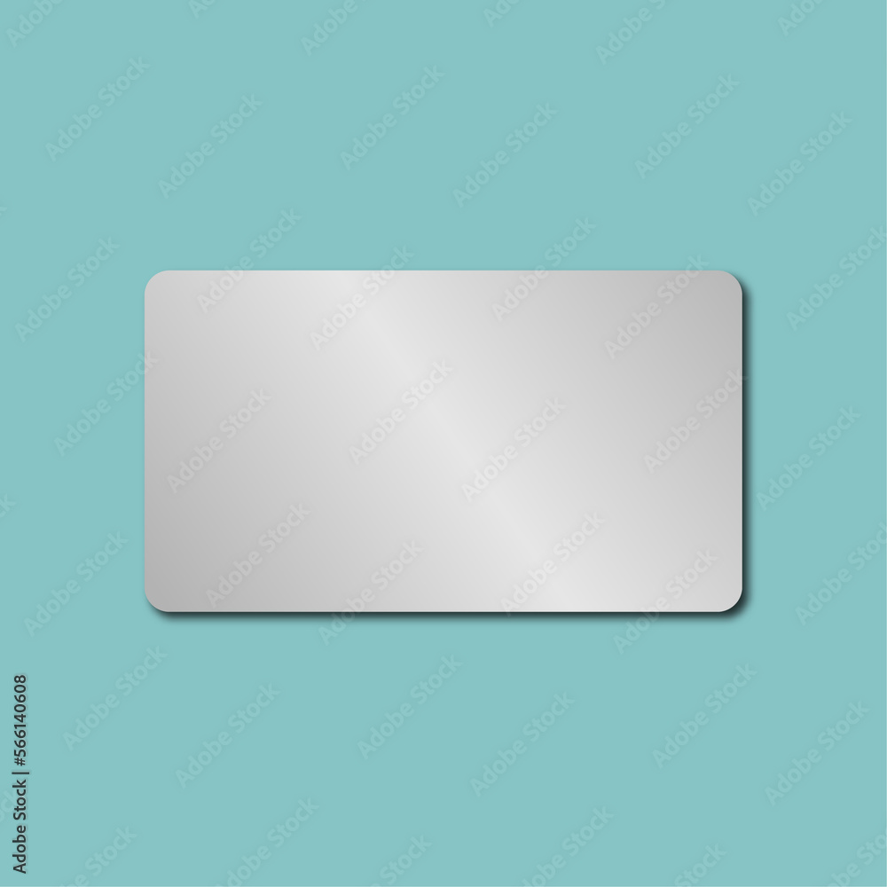 sliver gift card on white background sliver gift card on white background