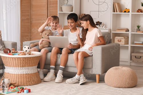 Little friends with laptop ...