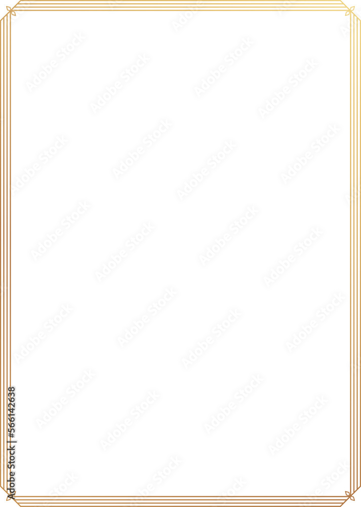Geometric gold frame line art Geometric gold frame line art