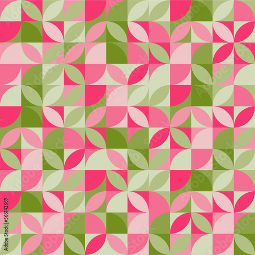 Abstract geometric green and pink pattern design,abstract colorful bacgruond,Vector illustration