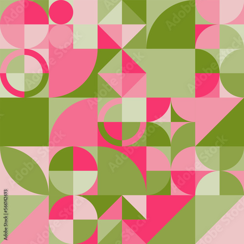 Abstract geometric green and pink pattern design,abstract colorful bacgruond,Vector illustration
