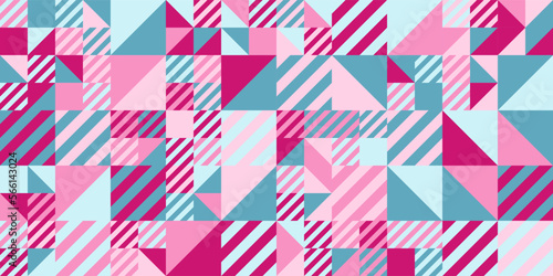 Abstract geometric pink and blue pattern design,abstract colorful bacgruond,Vector illustration