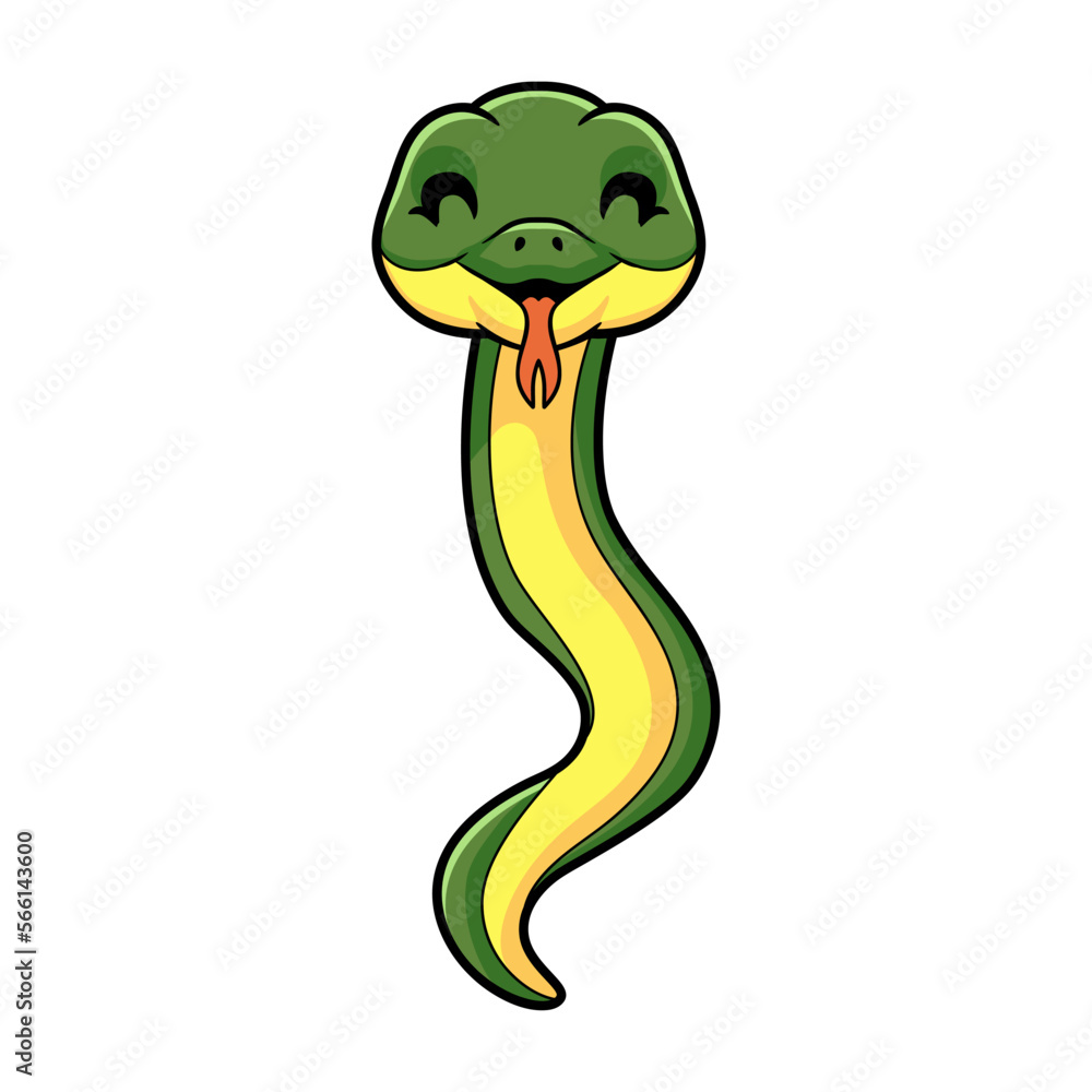Cute easten racer snake cartoon Cute easten racer snake cartoon