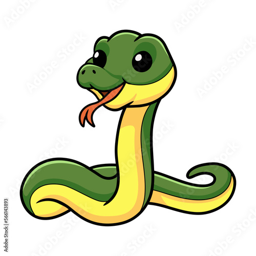 Cute easten racer snake cartoon