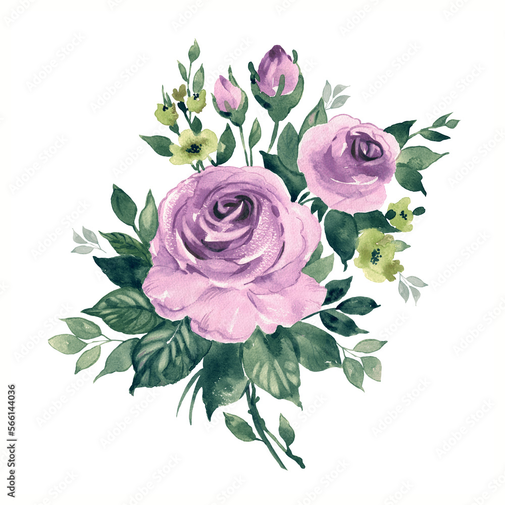 Abstract illustration of bouquet of flowers