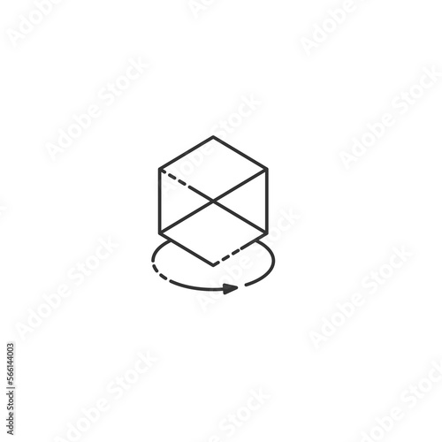 AR cube rotation icon