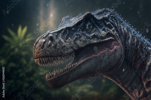 Allosaurus illustrations. Generative AI © Putrasatria