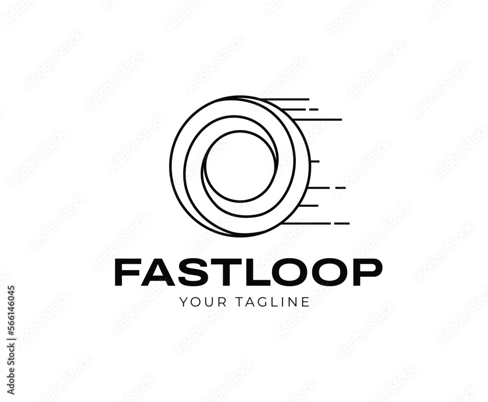 Simple Infinity O Loops Shape Logo Design Template Simple Infinity O Loops Shape Logo Design Template