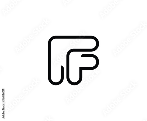 Simple Clean Letter Mark FF Logo Design Template