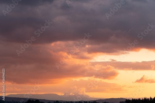 Sunset over the mountains