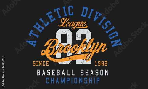 College League division college varsity font typography base ball U.S.A Athletic slogan print for tee - t shirt and sweatshirt - hoodie