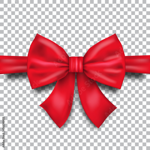 red bow tie or ribbons banner corner 3d vector Illustration element gift isolated. vector red bow tie or ribbons banner corner 3d vector element gift isolated.