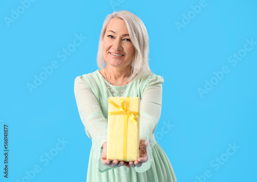 Beautiful mature woman with...