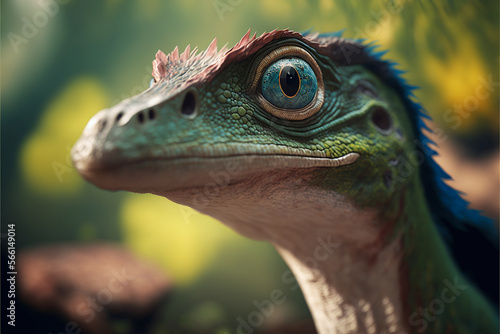 Compsognathus illustrations. Generative AI © Putrasatria