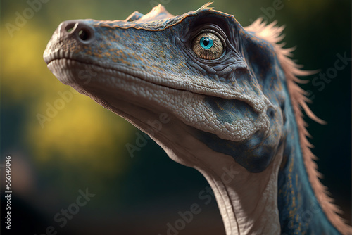 Compsognathus illustrations. Generative AI