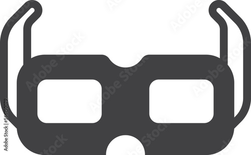 3D glasses illustration in minimal style