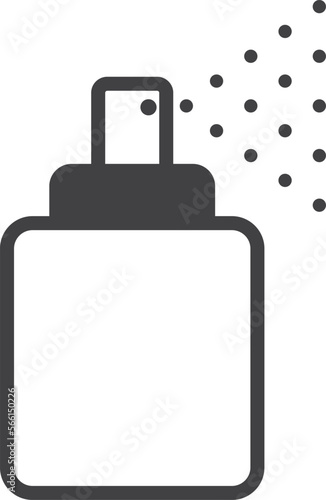 alcohol spray bottle illustration in minimal style