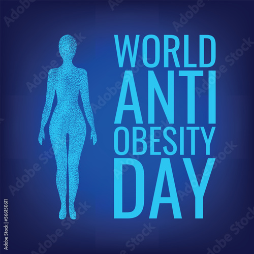 world anti obesity day. Design suitable for greeting card poster and banner