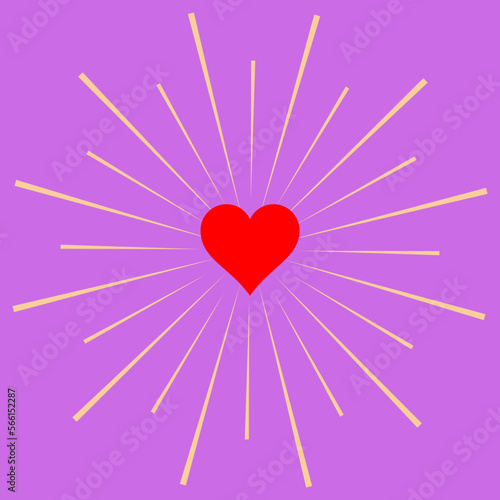 galaxy of heart with violet background