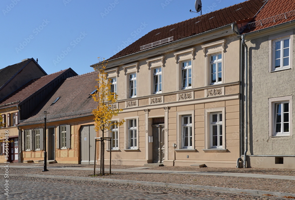 Historical Buildings in the Old Town of Rheinsberg, Brandenburg