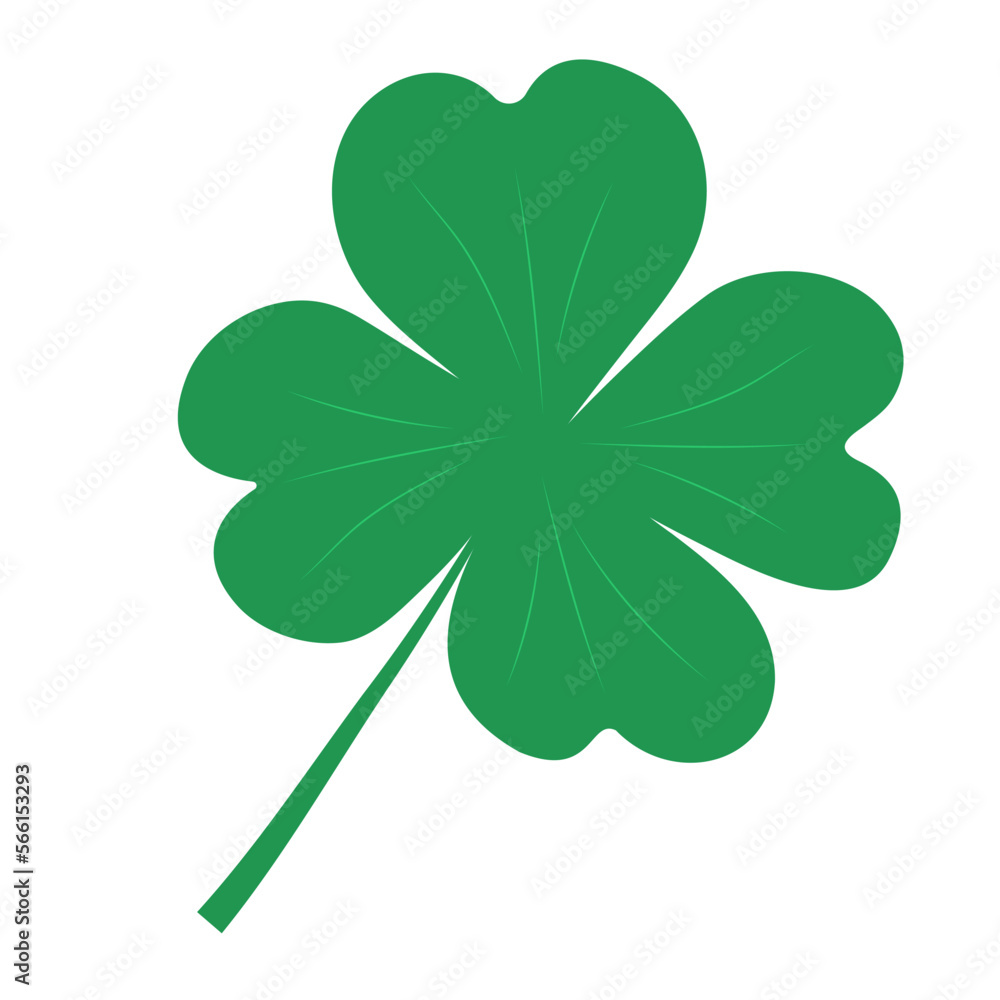 Clover with four leaves isolated on white background. Shamrock St Patrick Irish symbol. Clover with four leaves isolated on white background. Shamrock St Patrick Irish symbol.