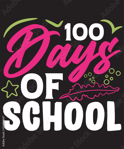 100 days of school t-shirt design