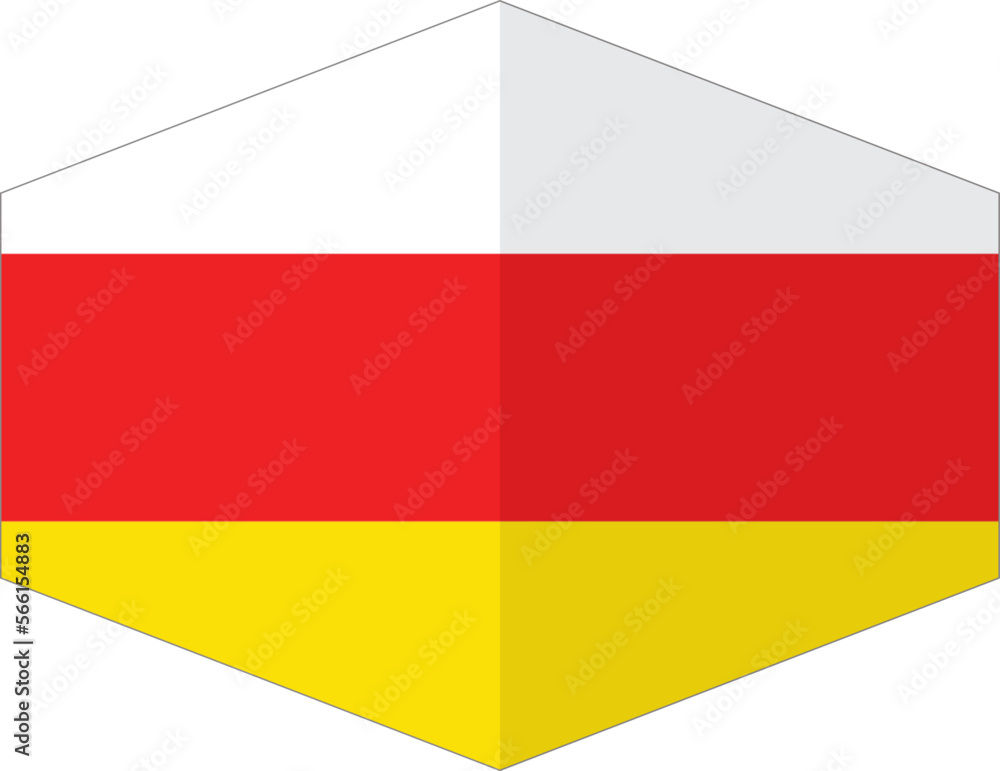 South Ossetia flag background with cloth texture.South Ossetia Flag vector illustration eps10. South Ossetia flag background with cloth texture.South Ossetia Flag vector illustration eps10.