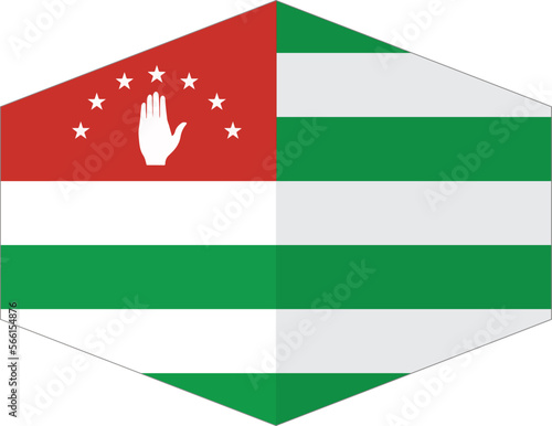 Abkhazia flag background with cloth texture.Abkhazia Flag vector illustration eps10.