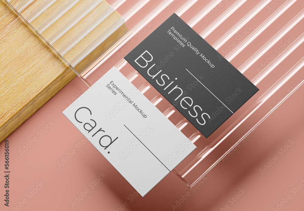 Black And White Business Card With Modern Background Stock Template