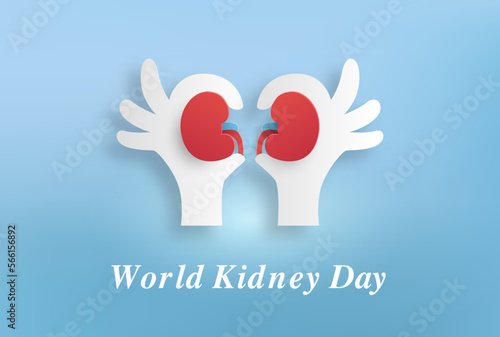 World Kidney Day Poster Design. Urology Healthcare awareness. Kidney Health for All