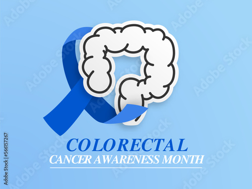Cholorectal Cancer Awareness Month, Colon Disease Design Banner