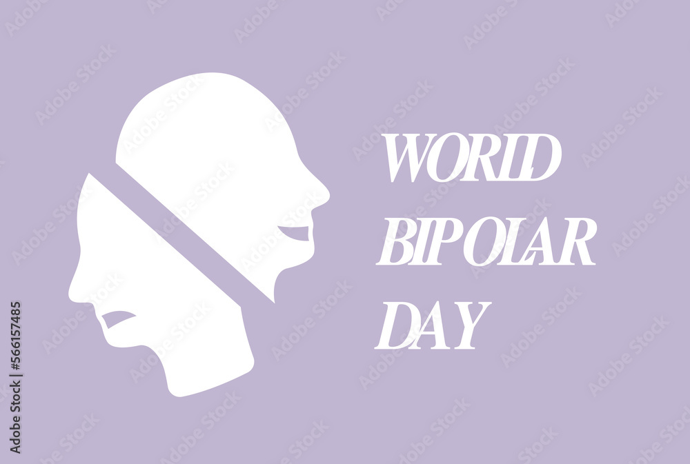 World Bipolar Day Design Illustration. celebrated each year on March 30th for was posthumously diagnosed as having bipolar disorder