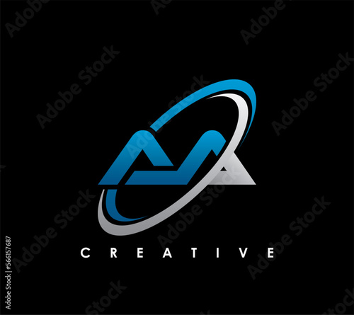 AA Letter Initial Logo Design Template Vector Illustration
