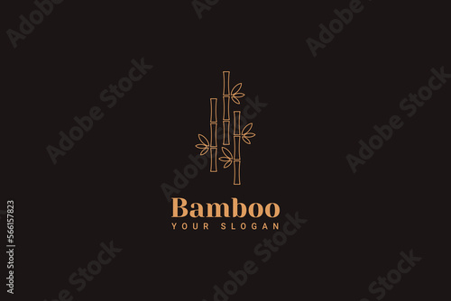 Green Bamboo Logo Design Template