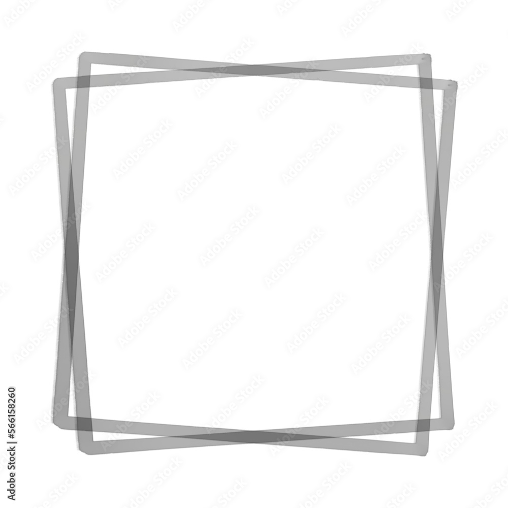 PNG. Black square frame element.	
