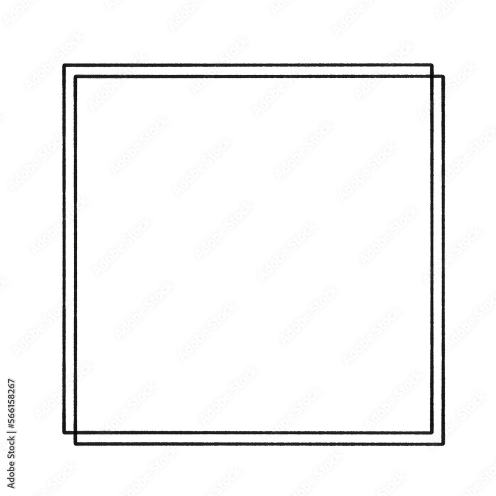 PNG. Black square frame element.	
