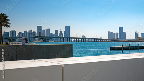 Abu Dhabi in united emirates louvre museum and mosque photo