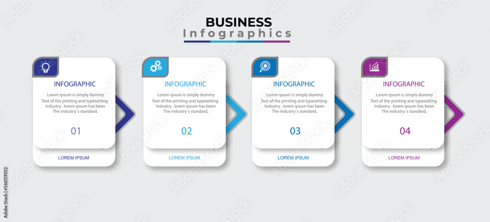 Steps business data visualization timeline process infographic template design with icons Steps business data visualization timeline process infographic template design with icons