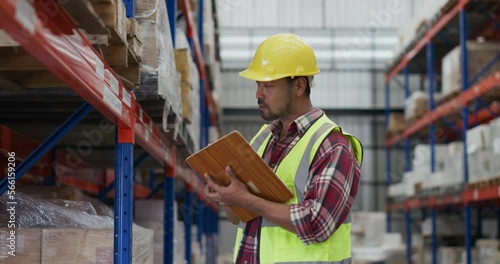 Checking stock  in warehouse