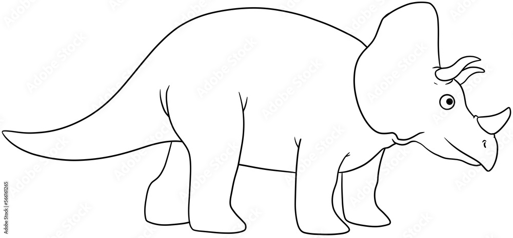 dinosaur cartoon outline illustration hand drawn dinosaur cartoon outline illustration hand drawn