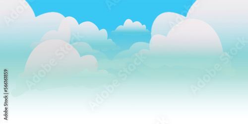 Blue sky with abstract cloud design vector