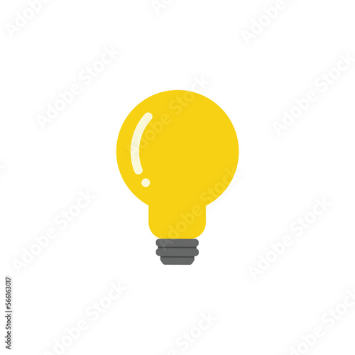 A light bulb icon. Yellow light bulb isolated. Idea concept.