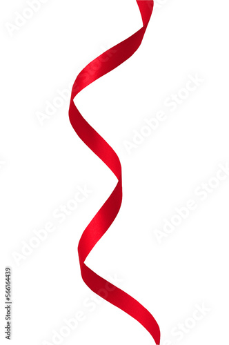 Red Ribbon line art. PNG. 