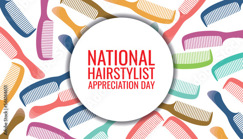 National Hairstylist Appreciation Day.Design suitable for greeting card poster and banner