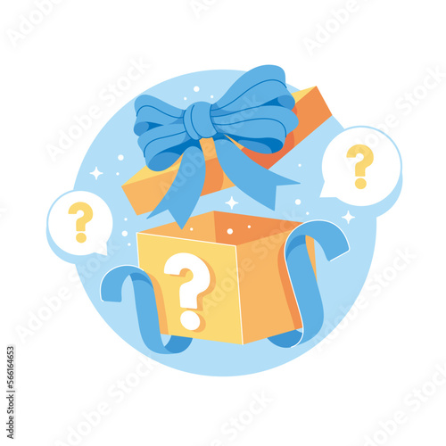 mystery box vector illustration background