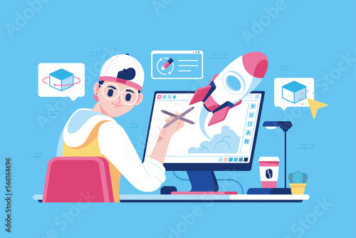 3d designer character illustration design