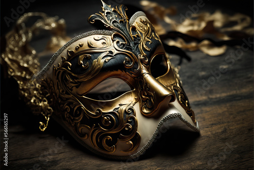 venetian carnival mask on floor