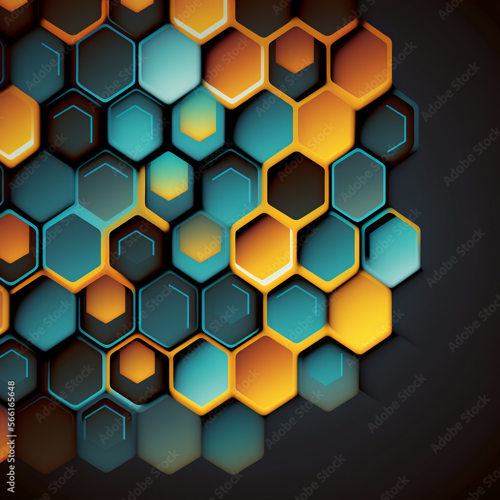 abstract background with hexagons abstract background with hexagons